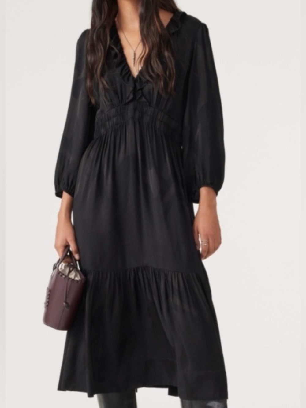 Ba&sh Brina Black Maxi Dress size 2